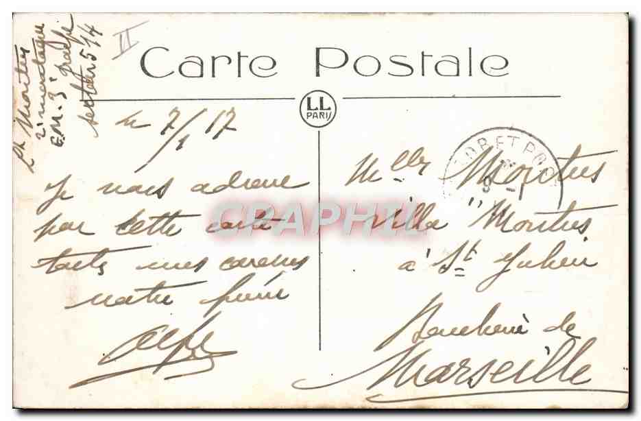 CPA Bateau Sous marin Thon par Dumont Duparc  — Verso