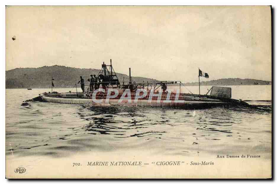 Sous-Marin 'Cigogne' — Marine Nationale — Aux Dames de France