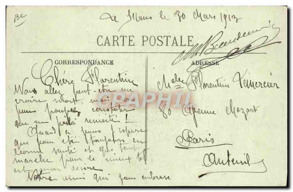 Le Submersible "Germinal" — Cherbourg — Collection P. B. — Verso