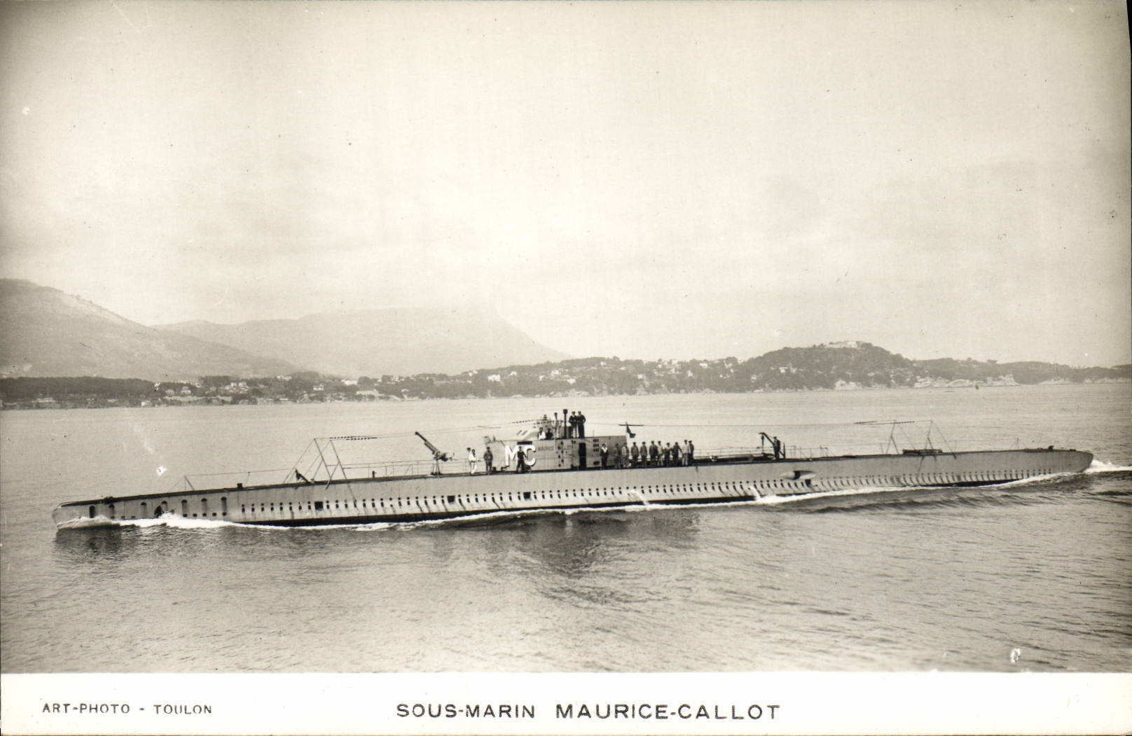 CPA Bateau Sous marin Maurice Callot