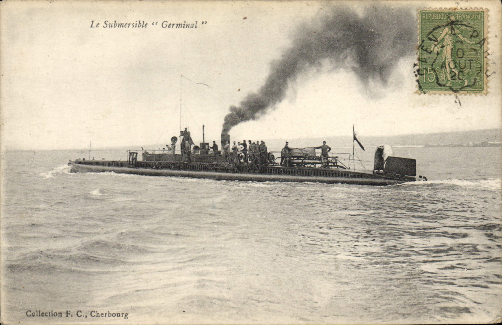 Le Submersible "Germinal" — Cherbourg — Collection F. C.