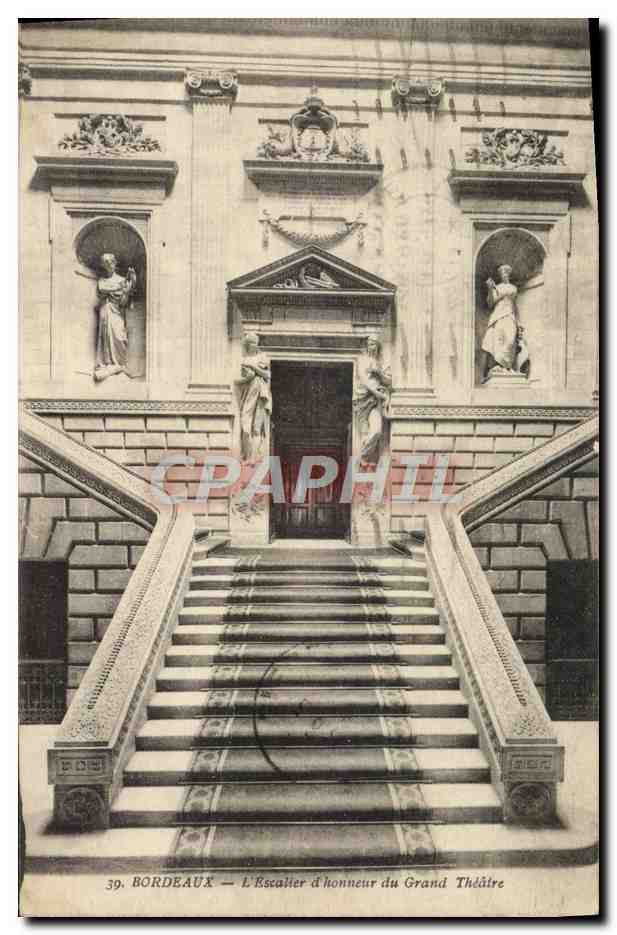 CPA Bordeaux Escalier d'honneur du grand Theatre 