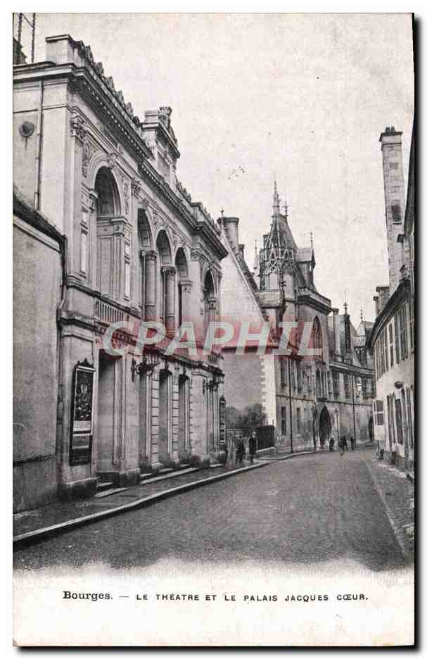 CPA Bourges Le Theatre et le palais Jacques Coeur 