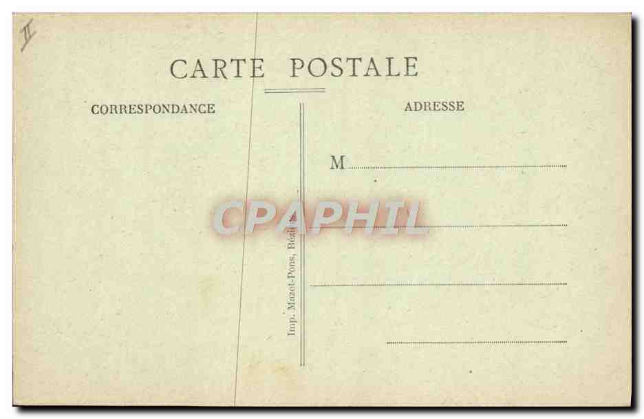 CPA Beziers Le Theatre  — Verso