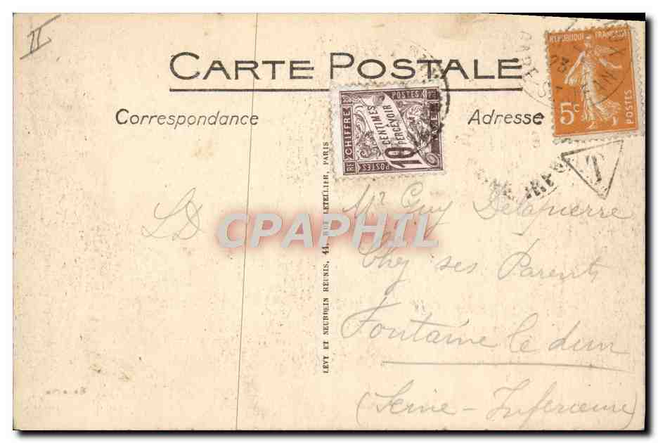 CPA Bordeaux Le Theatre francais — Verso