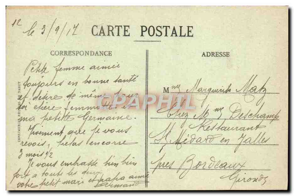 CPA Les Ruines De Clermont En Argonne Militaria — Rückseite