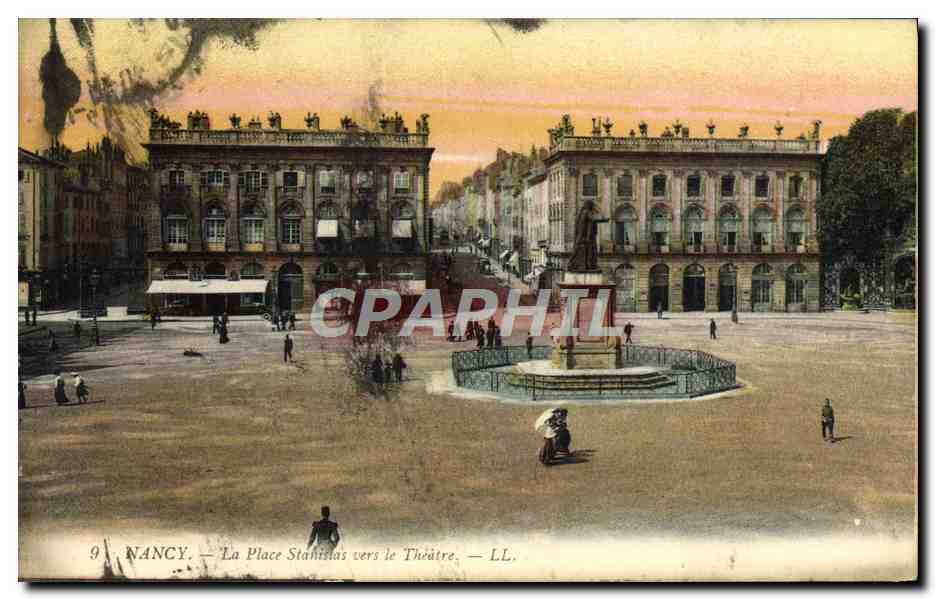 CPA Nancy La Place Stanislas vers le theatre 