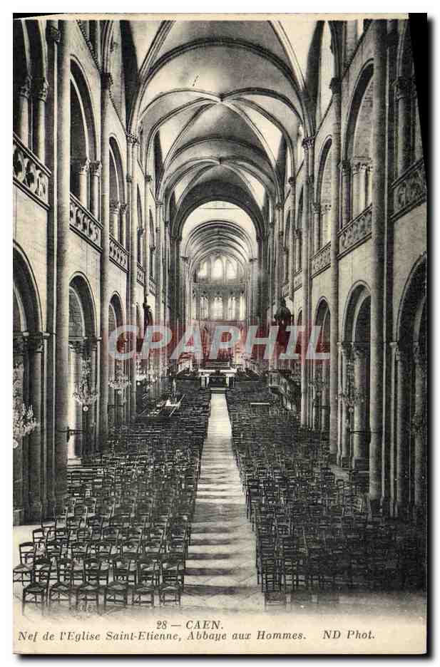 Nef de l'Église Saint-Étienne, Abbaye aux Hommes — Caen — ND Phot.