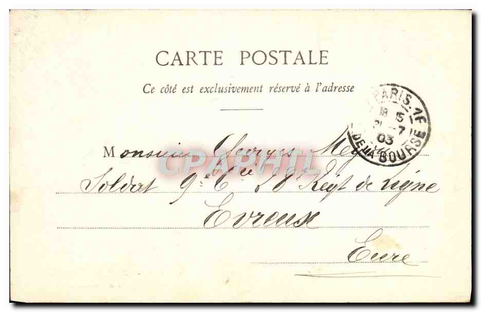 CPA Paris Parc Monceau la colonnade — Rückseite