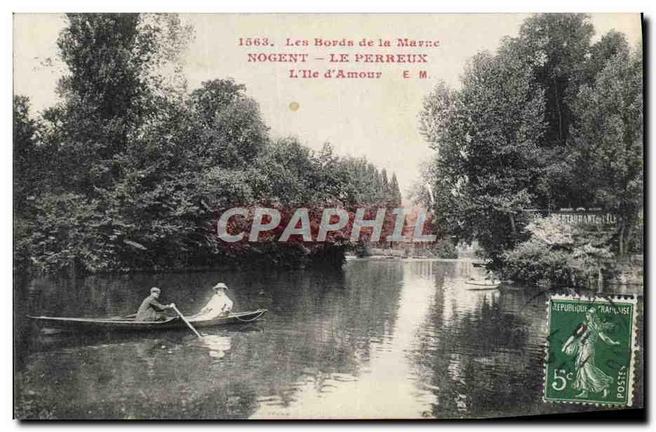 Les Bords de la Marne — Nogent-le Perreux — L'Île d'Amour — E. M.