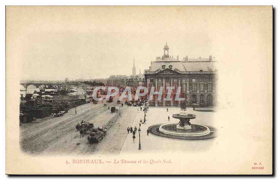 CPA Douane Douanes Bordeaux La Douane et les quais Sud 