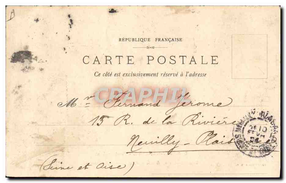 CPA Douane Douanes Saint Nazaire Pont roulant Casernes douanes  — Rückseite