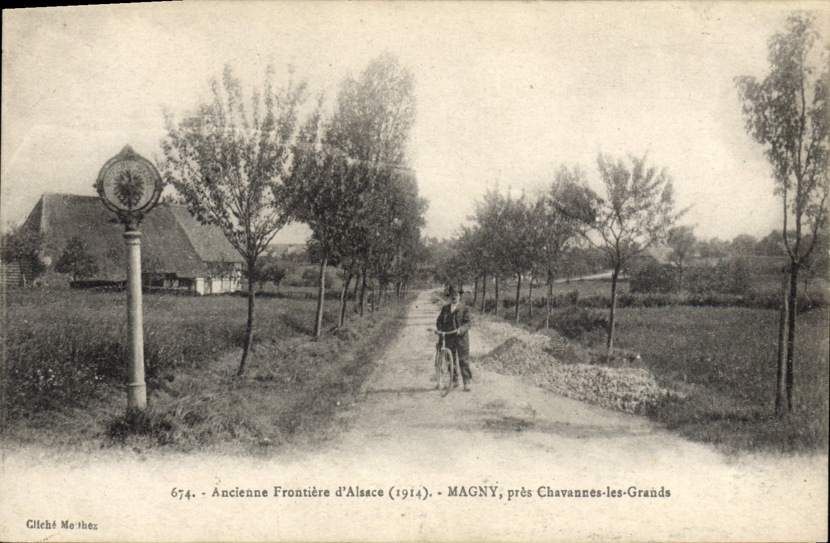 CPA Douane Douanes Ancienne frontiere d'Alsace Magny pres Chavannes les Grands