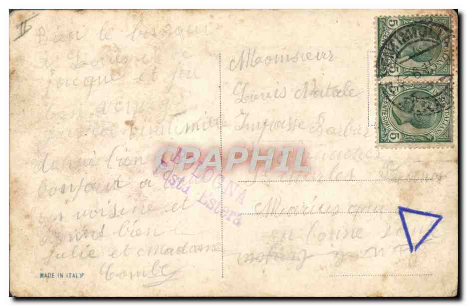 CPA Douane Douanes Saluti dalla Frontiere Italo Francese — Rückseite