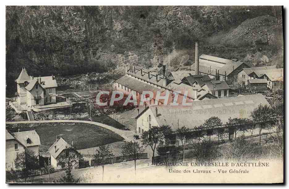 CPA Industrie Usine Compagnie universelle d'Acetylene Usine des Clavaux Vue generale 