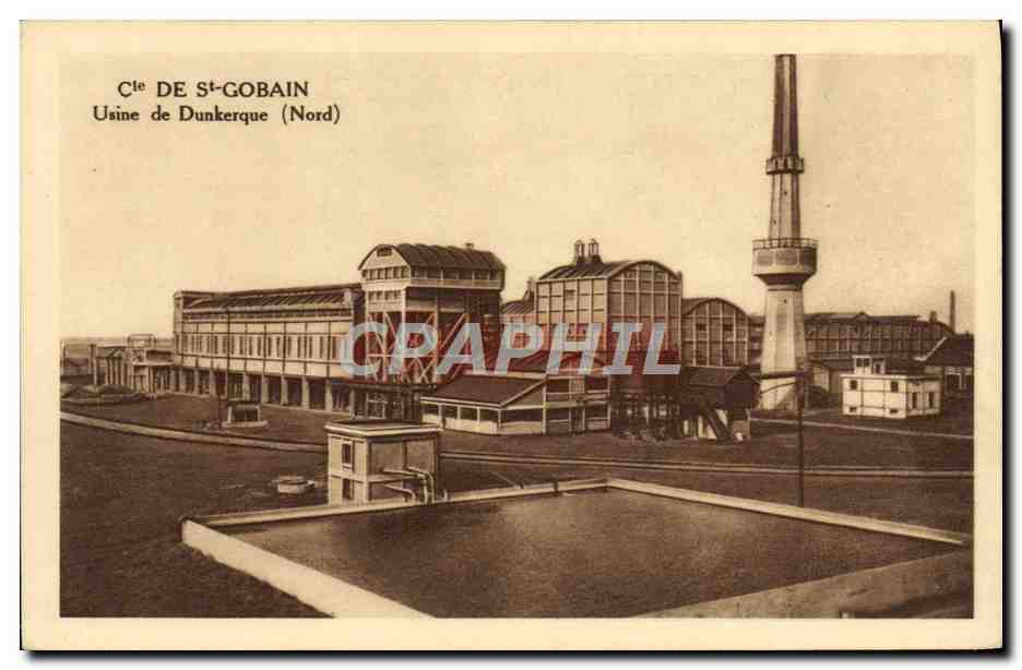 CPA Industrie Usine Cie de St Gobain Usine de Dunkerque 