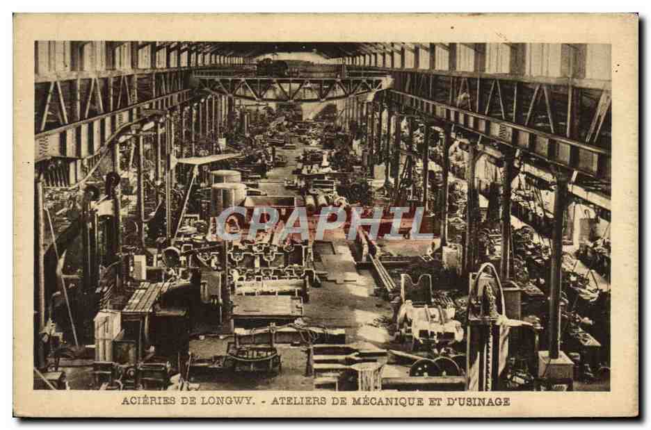 CPA Industrie Usine Acieries de Longwy Ateliers de mecanique et d'usinage 