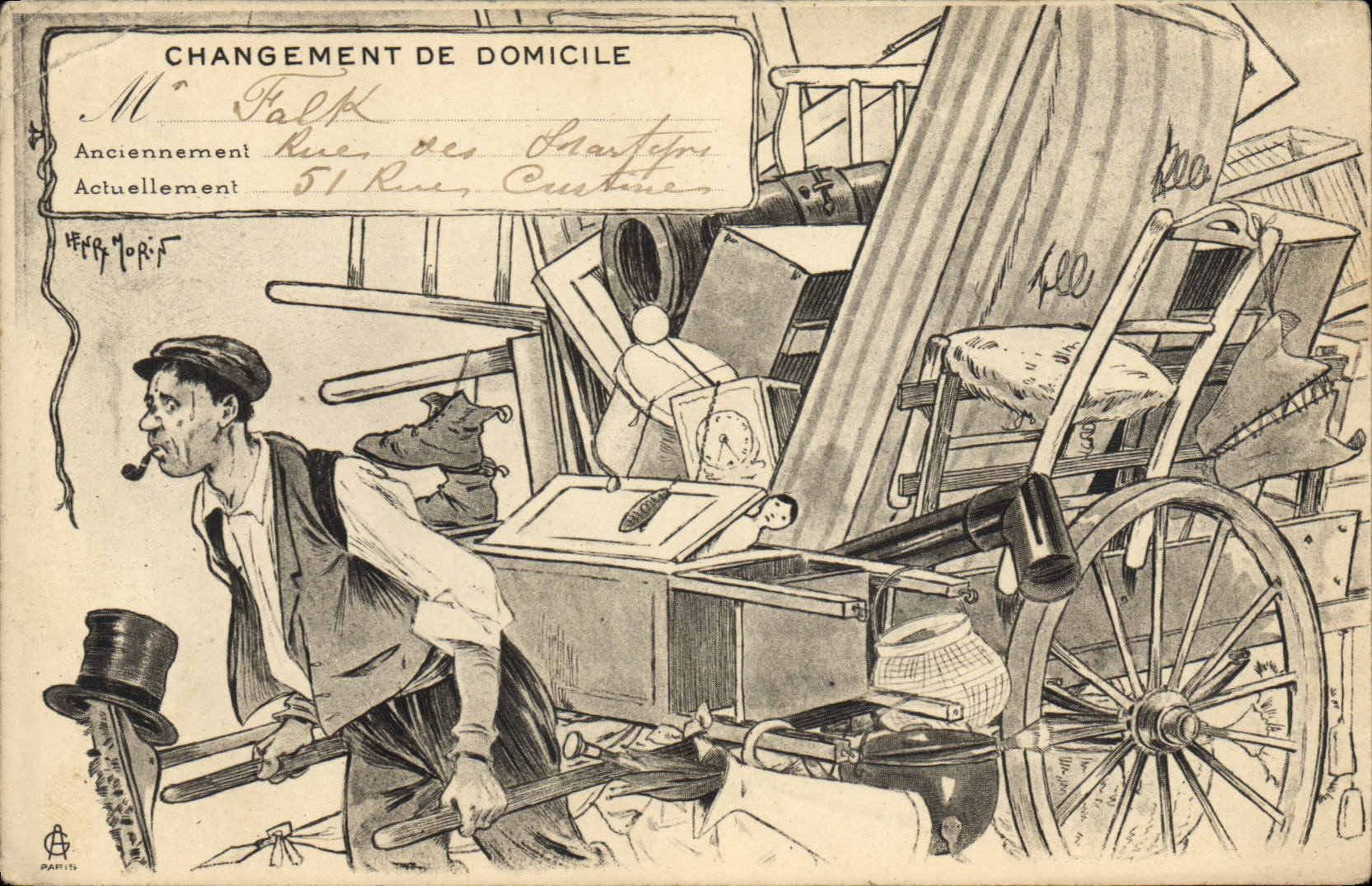 Changement de domicile — M. Falk — Éditeur H. Moria
