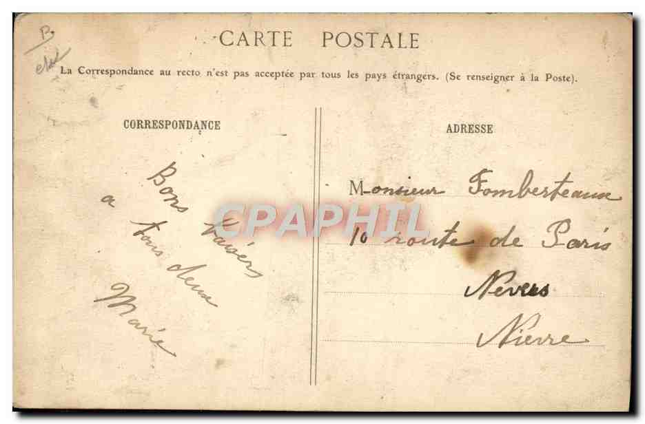 CPA A la fin de Bail Le demenagement  — Rückseite