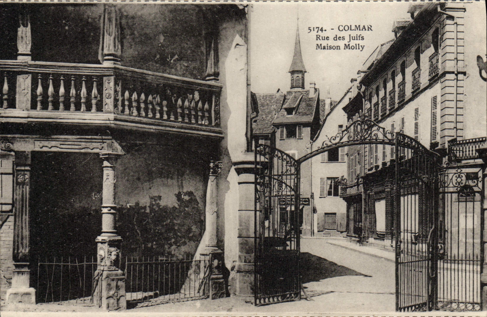 CPA Judaica Juif Colmar Rue aux Juifs Maison Molly