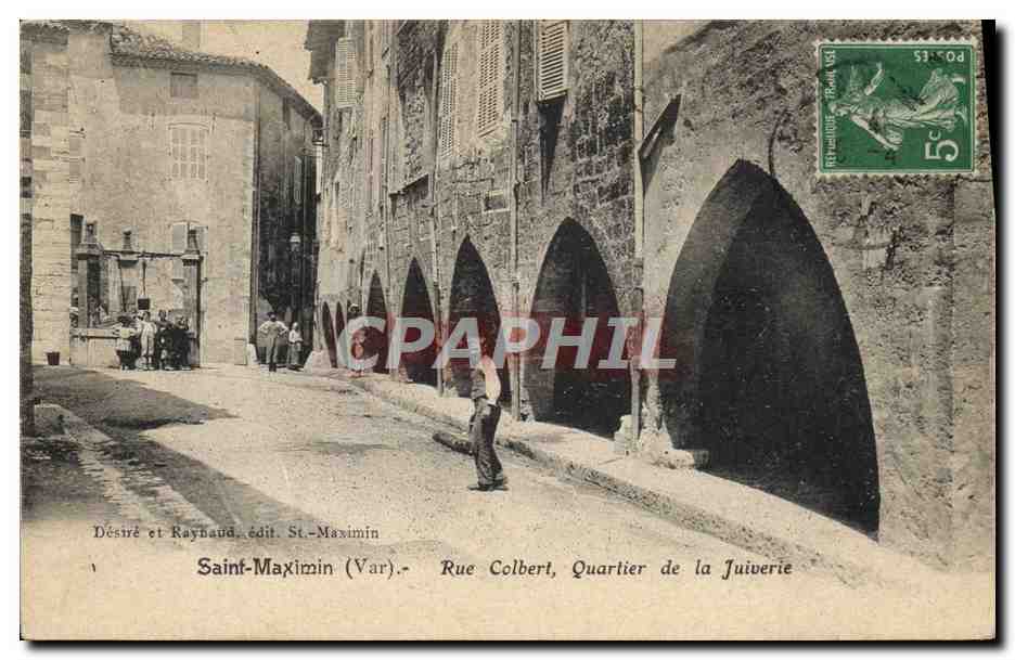 CPA Judaica Juif Saint Maximin Rue Colbert Quartier de la Juiverie 