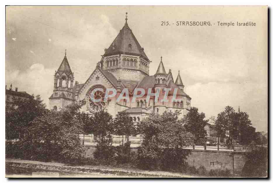CPA Judaica Juif Strasbourg Temple israelite 