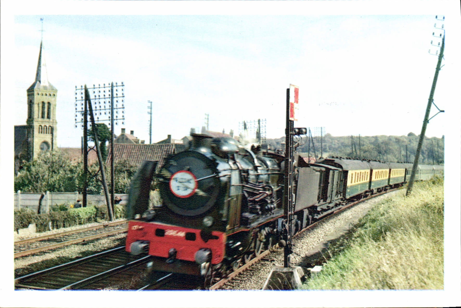 CPM Train La Fleche d'or Rapide Paris Calais Maritime 