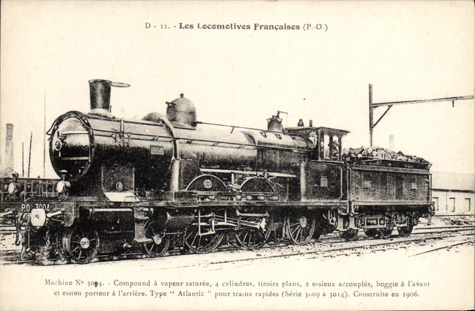 CPA Train Locomotive Machine 3014 Compound a vapeur saturee