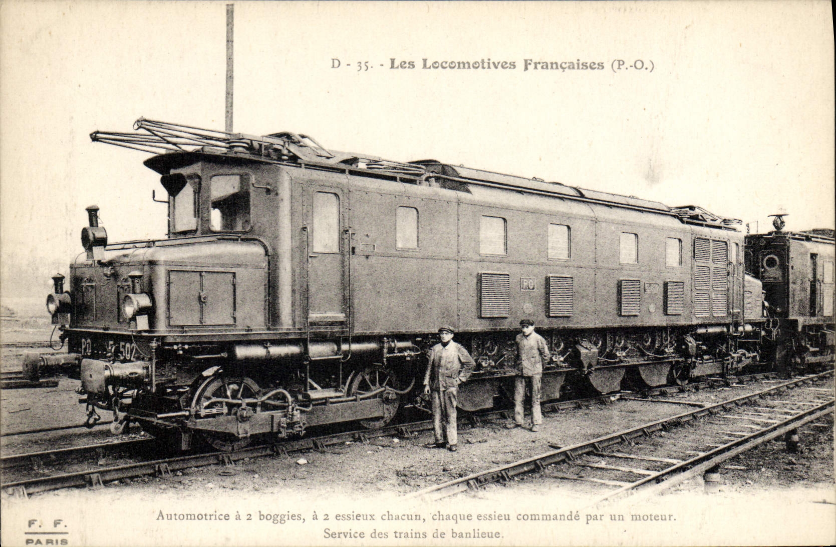 CPA Train Automotrice a 2 boggies 