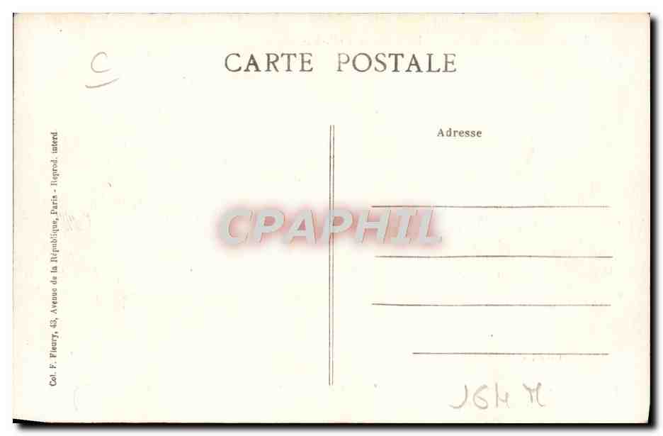 CPA Train Locomotive pour train express type 2 co Co 2 du chemin de fer du PLM  — Rückseite