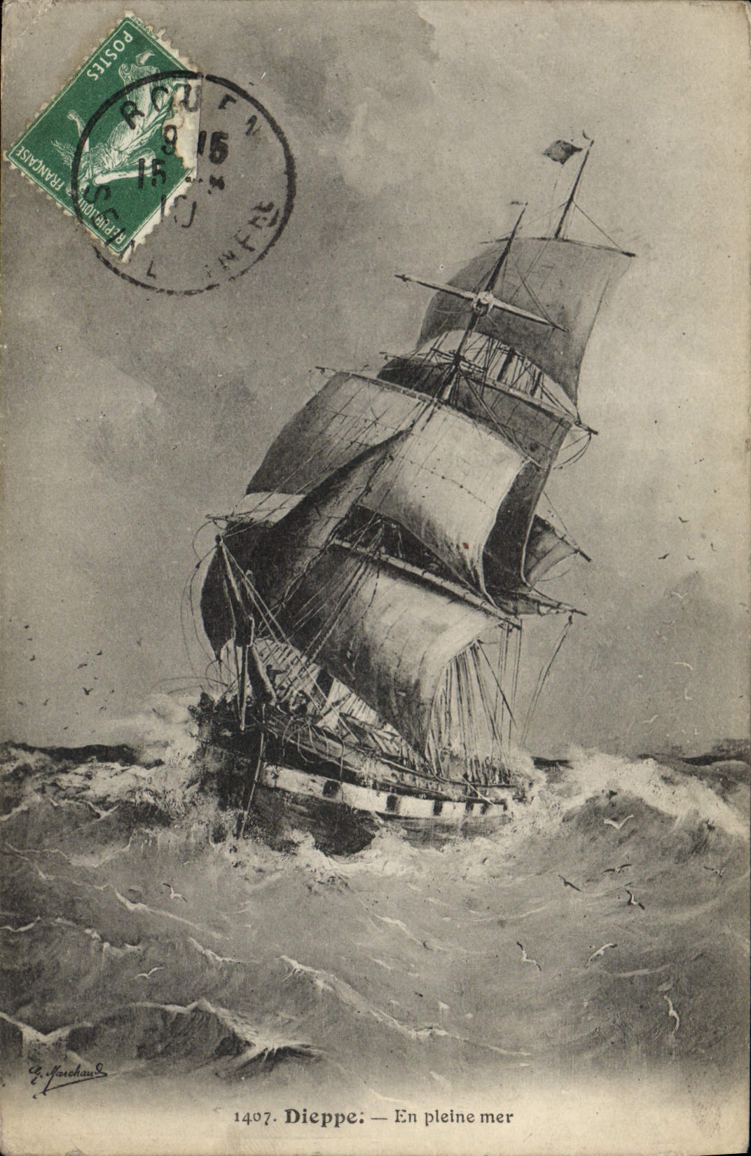 Dieppe — En pleine mer — G. Marchand, n°1497