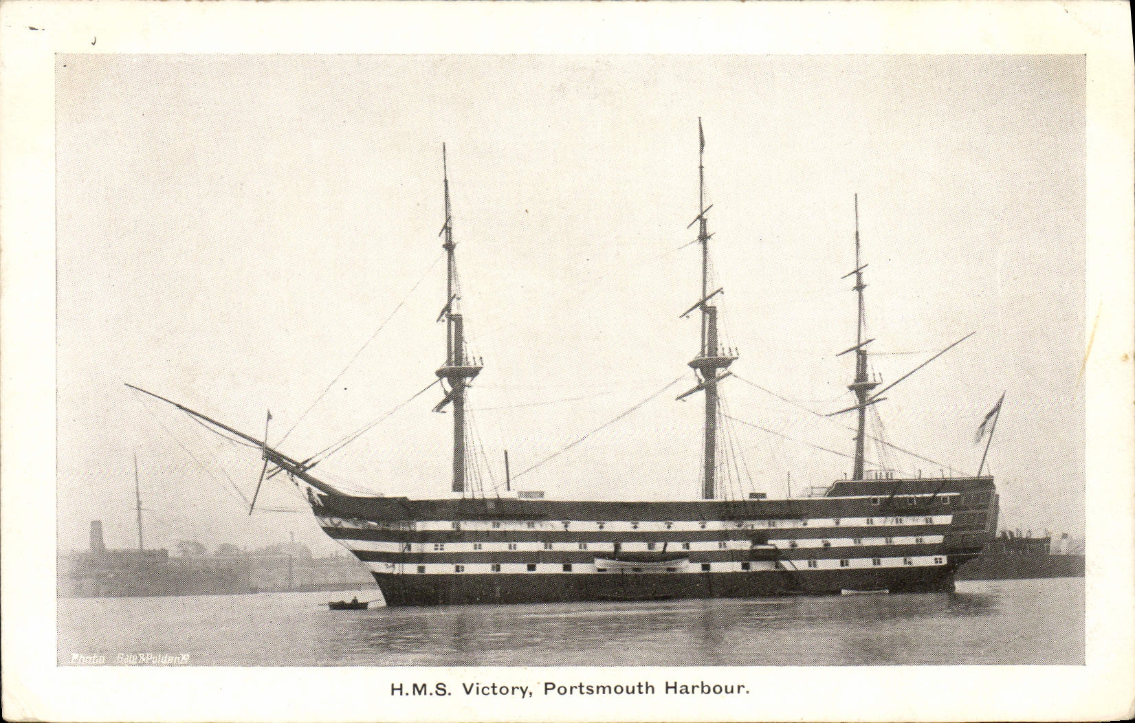 H.M.S. Victory — Portsmouth Harbour — Photo Bale S. Polden & Co.