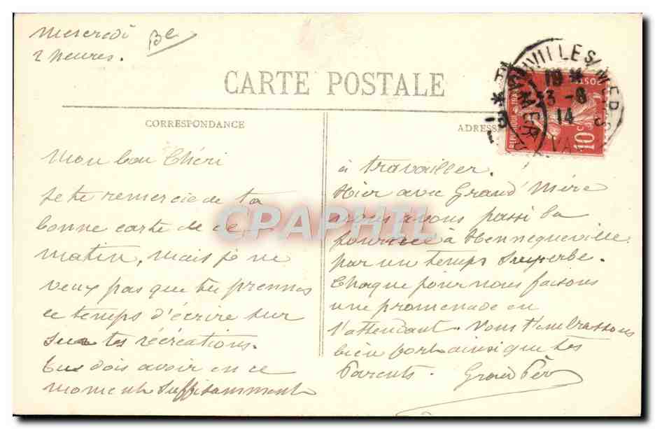 Gros temps sur les Côtes Normandes — Quatre-mâts toutes voiles debors — Collection L. G. Saint-Pierre-Bellet, n° 528 — Verso