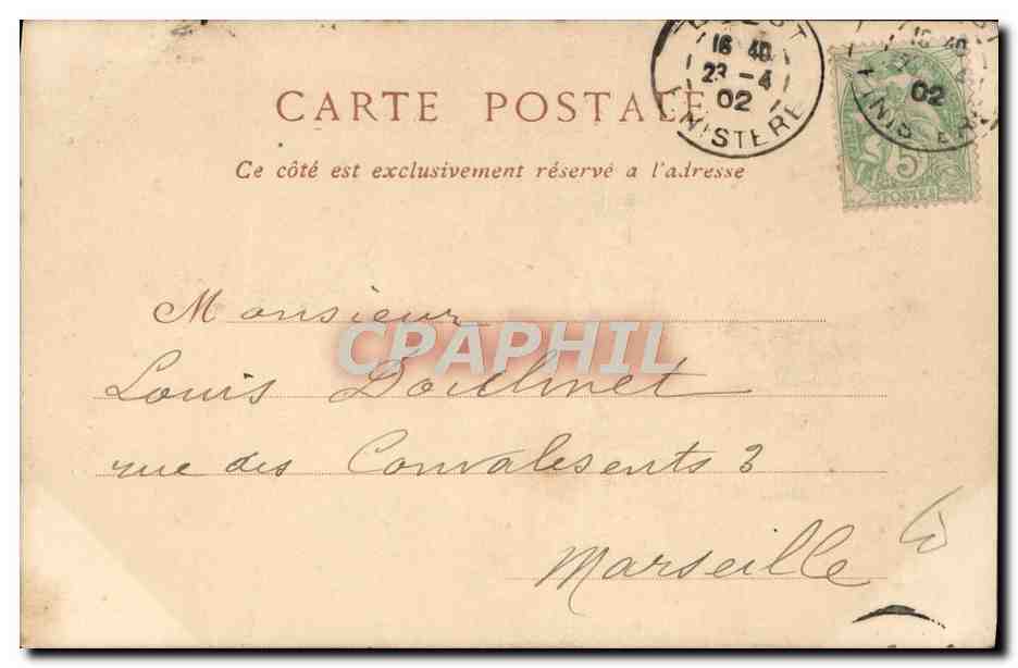 Le Navire-École « LA BRETAGNE » — Marine Militaire — ND Phot — Verso