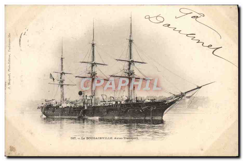 Le Bougainville — Aviso Transport — A. Bougacalli, Photo-Editeurs, Toulon
