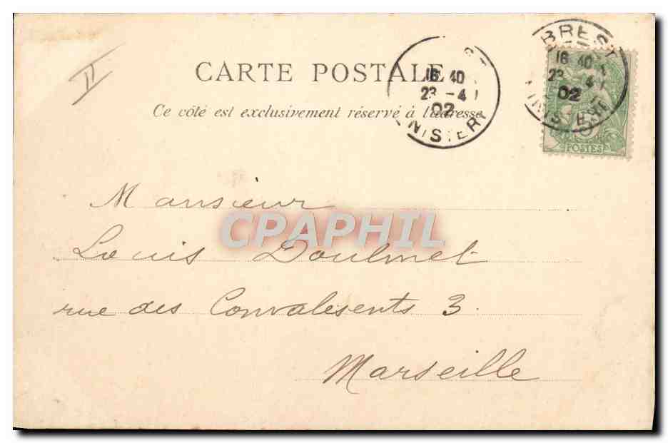 Le Bougainville — Aviso Transport — A. Bougacalli, Photo-Editeurs, Toulon — Verso
