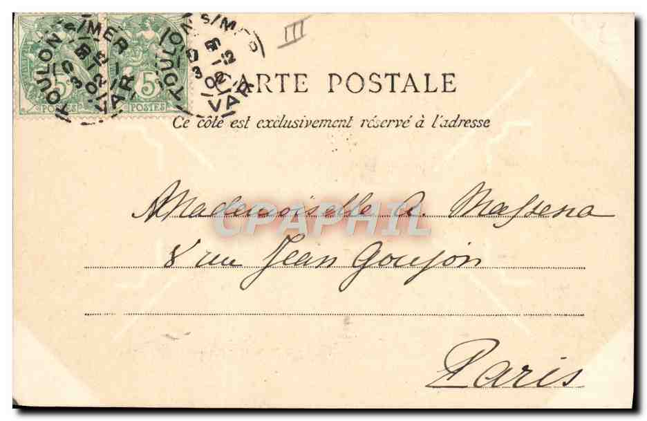 La Couronne — Vaissseau-Ecole des Canoniers — B. G. — Verso