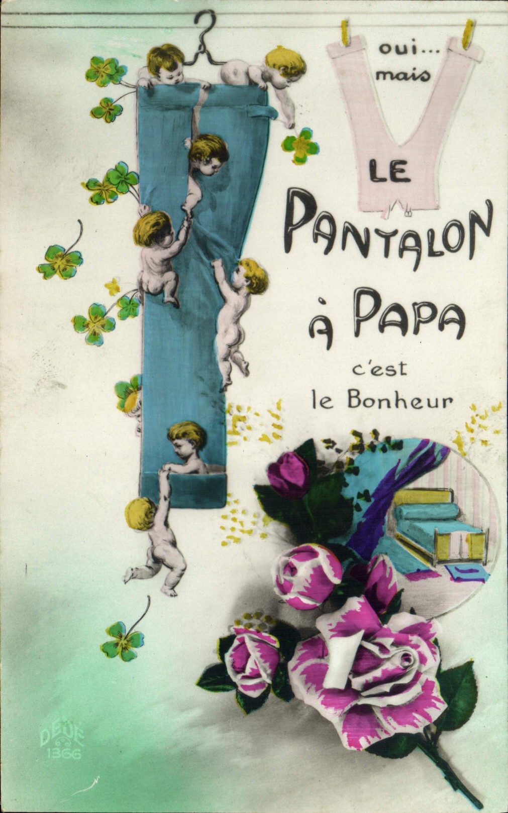 CPA Fantaisie Enfant Bebe Lettre P