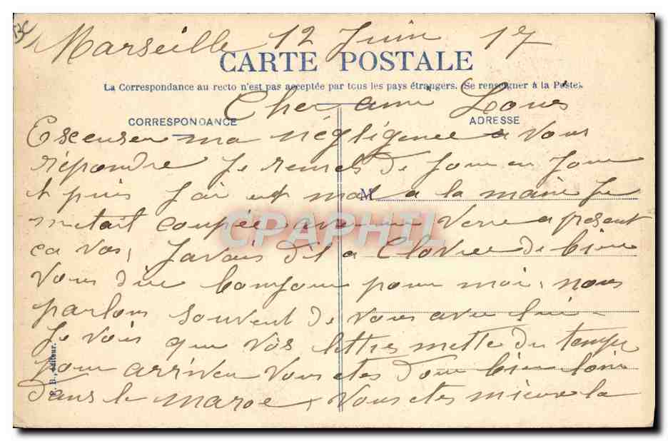 CPA Amour Les amis Tumerlin et Tumeleche se partagent un poisson Poisson — Verso