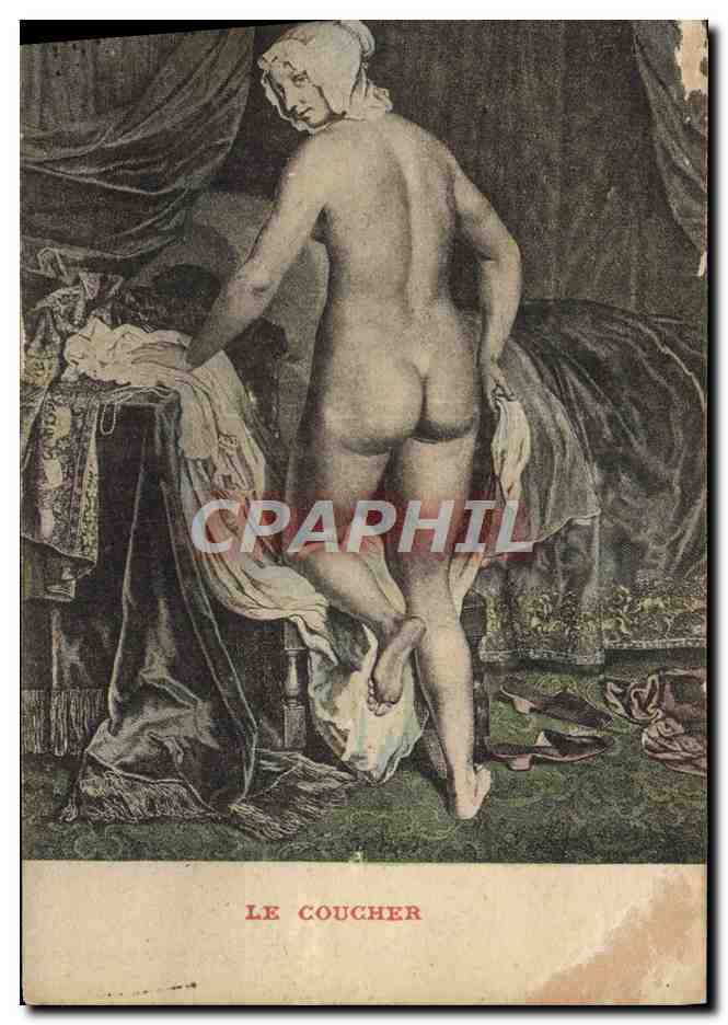 Le Coucher — scène nu — éditeur R. Le Dœuf, Paris