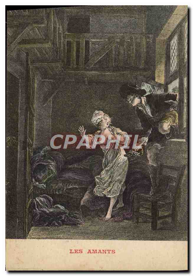 CPA Amour Erotique Les amants
