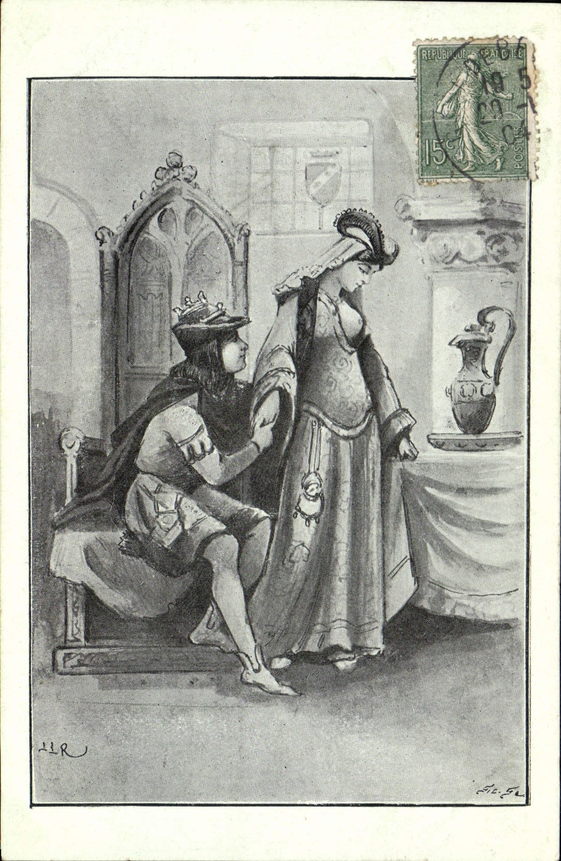 Scène de couronnement — illustration — éditeur non visible, n° de série non visible