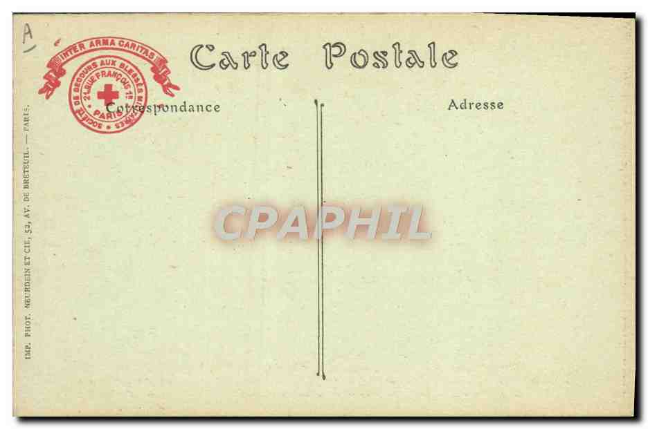 Cour d'Honneur des Invalides — 4 Juillet 1917, « Indépendance day » — Imp. Phot. Arma Caritas, Paris — Reverso