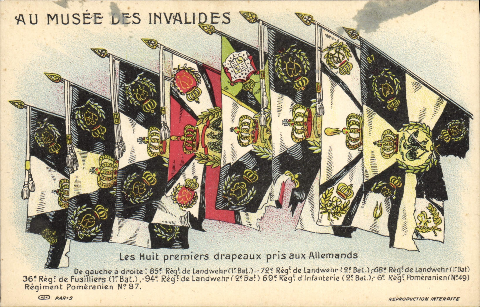 Drapeaux pris aux Allemands — Musée des Invalides — Paris