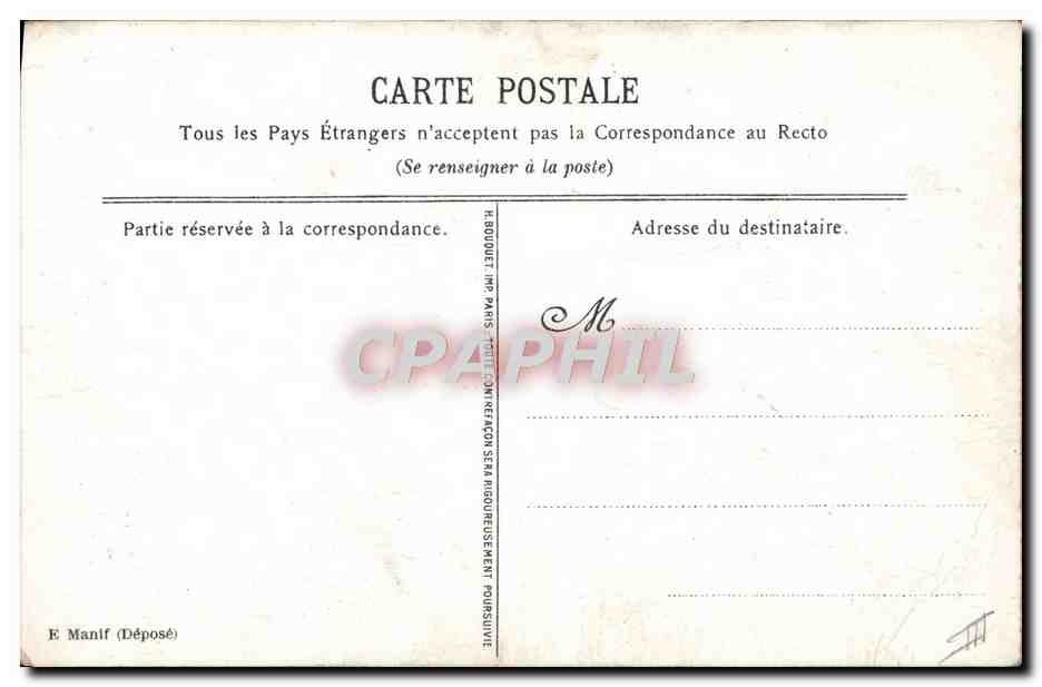 Il mio Stendard — 60° Reggimento d'Artiglieria — Rocheron, 29 Avenue des Ternes, Parigi — Verso