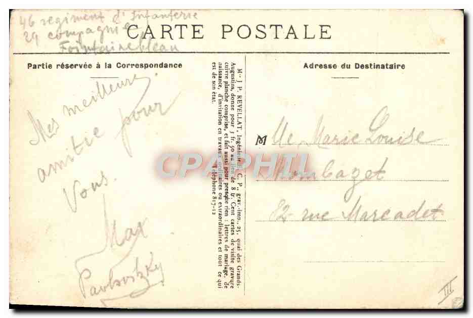 CPA Militaria Drapeau — Rückseite