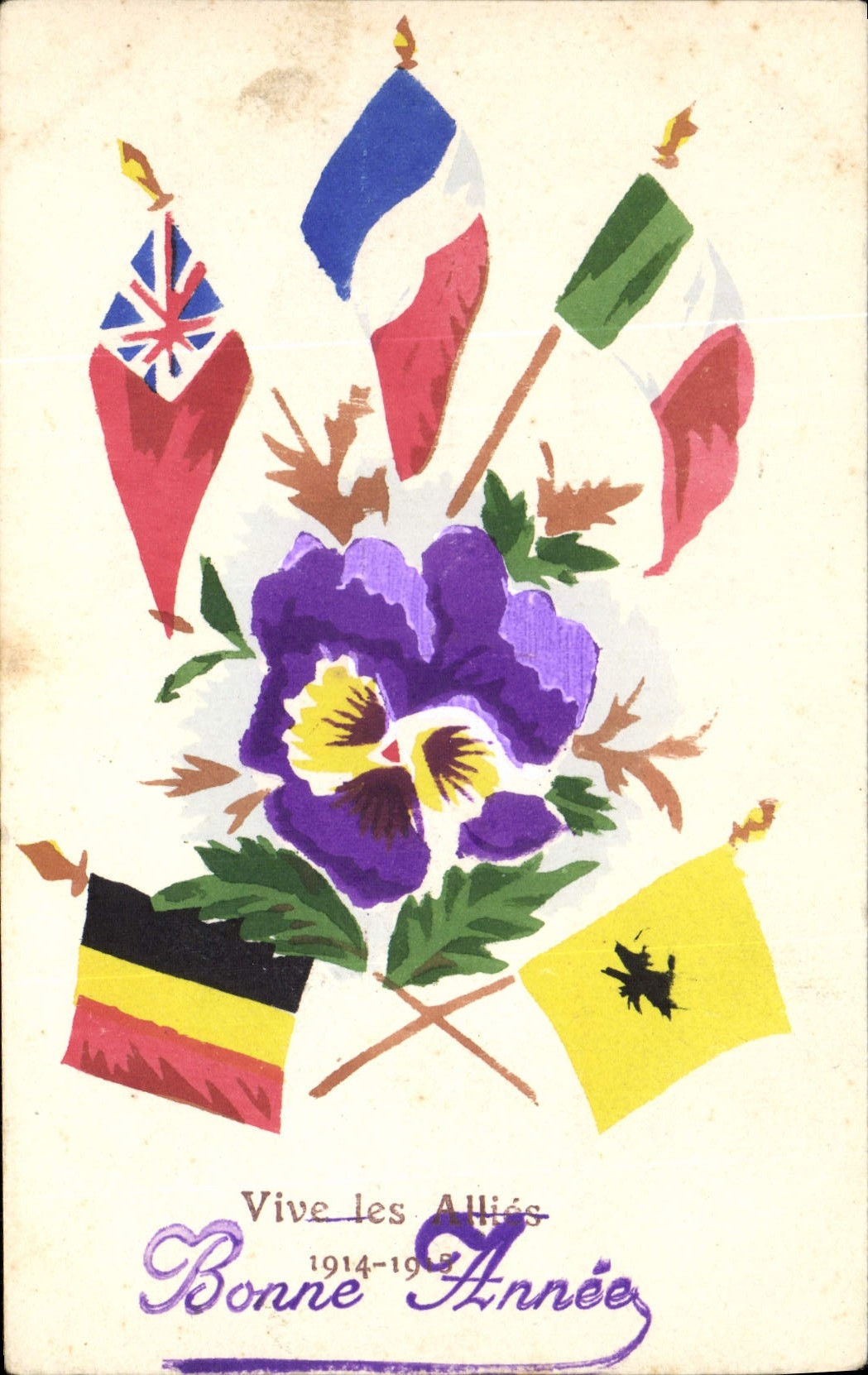 CPA Militaria Drapeaux Russie Russia