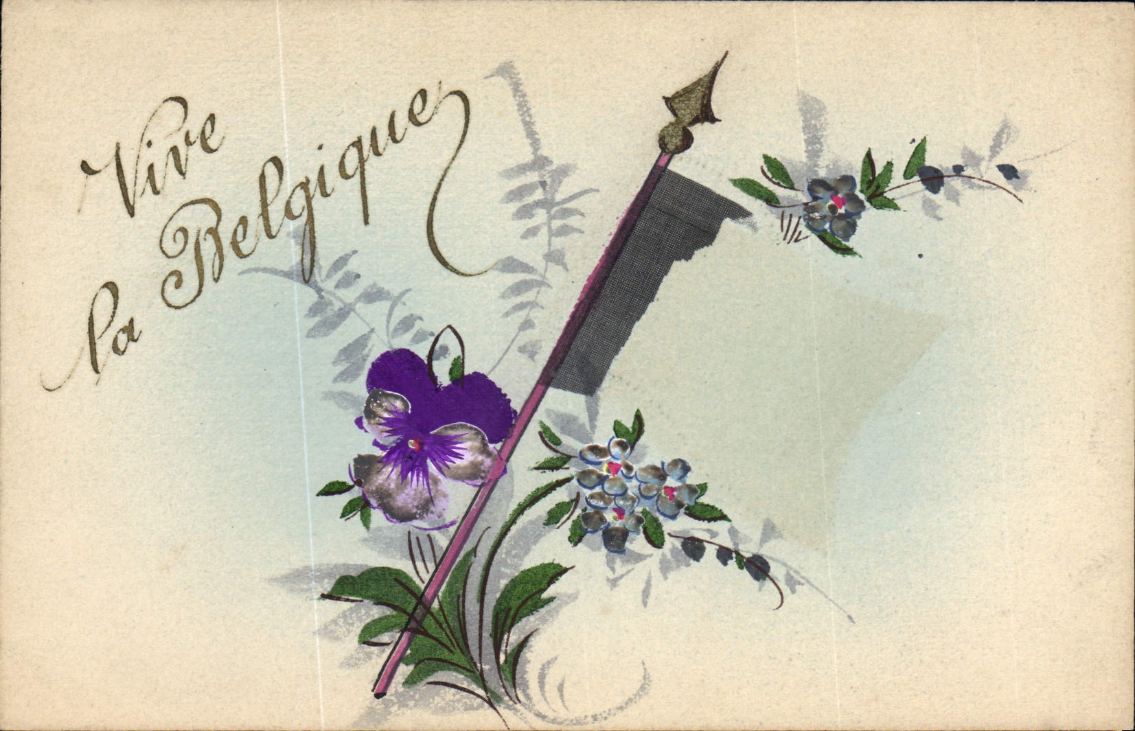CPA Militaria Drapeau Vive la Belgique