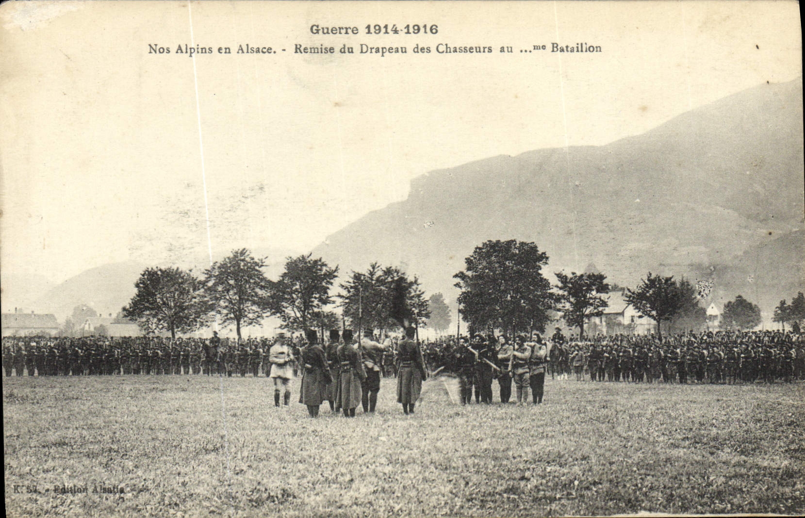 Nos Alpins en Alsace — Remise du Drapeau des Chasseurs au ...me Bataillon — Édition Alhaddia