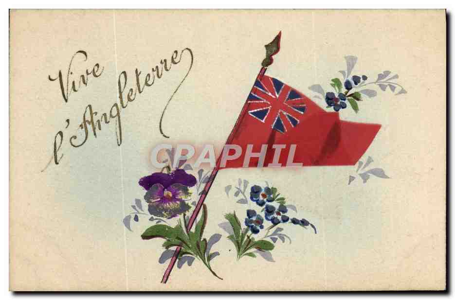 CPA Militaria Drapeau Angleterre